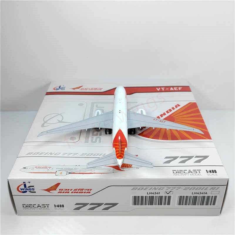 1:400 JC Wings LH4341 Air India B777-200LR VT-AEF Aircraft Model+Free Tractor