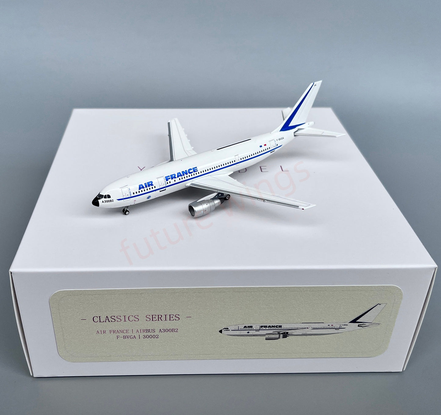 1:400 Yu Model YU30002 Air France A300B2 F-BVGA Aircraft Model+Free Tractor