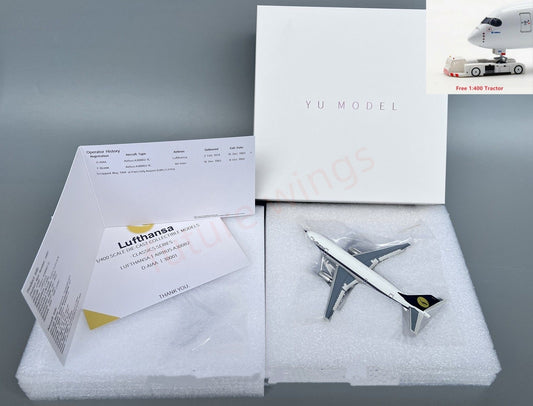 1:400 Yu Model YU30001 Lufthansa Airlines A300B2 D-AIAA Aircraft Model+Free Tractor