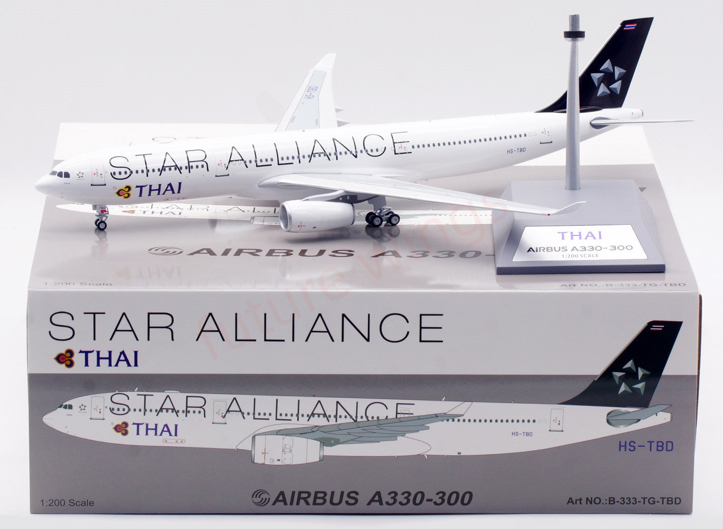 1:200 B-Models(InFlight200) Thai Airways A330-300 HS-TBD Aircraft Model With Stand