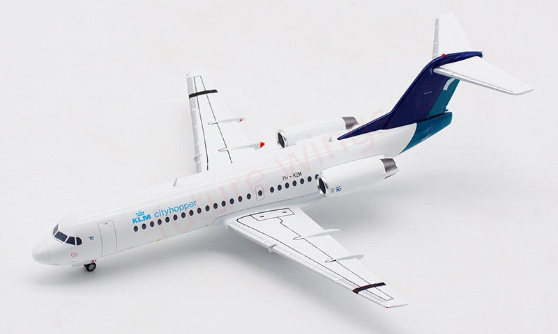 1:200 JC Wings EW2F70003 KLM Fokker70 PH-KZM Diecast Aircraft Model With Stand