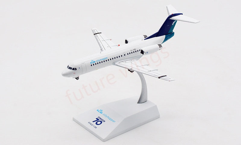 1:200 JC Wings EW2F70003 KLM Fokker70 PH-KZM Diecast Aircraft Model With Stand