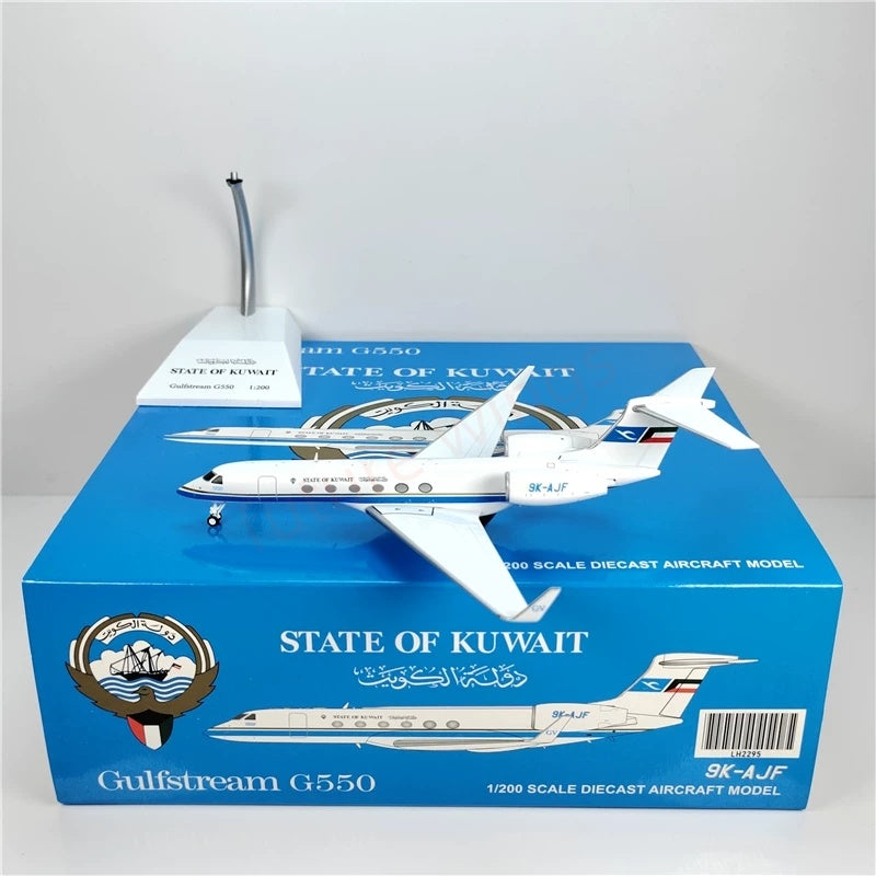 1:200 JC Wings LH2295 STATE OF KUWAIT Gulfstream G-V 9K-AJF Diecast Aircraft Model