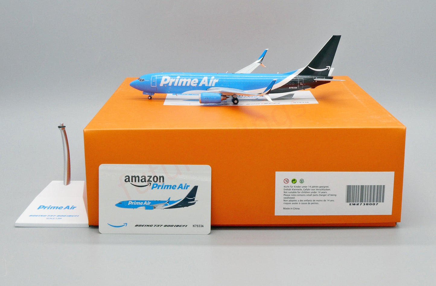 1:200 JC Wings EW2738007/A Prime Air B737-800(BCF) N7933A Diecast Aircraft Model