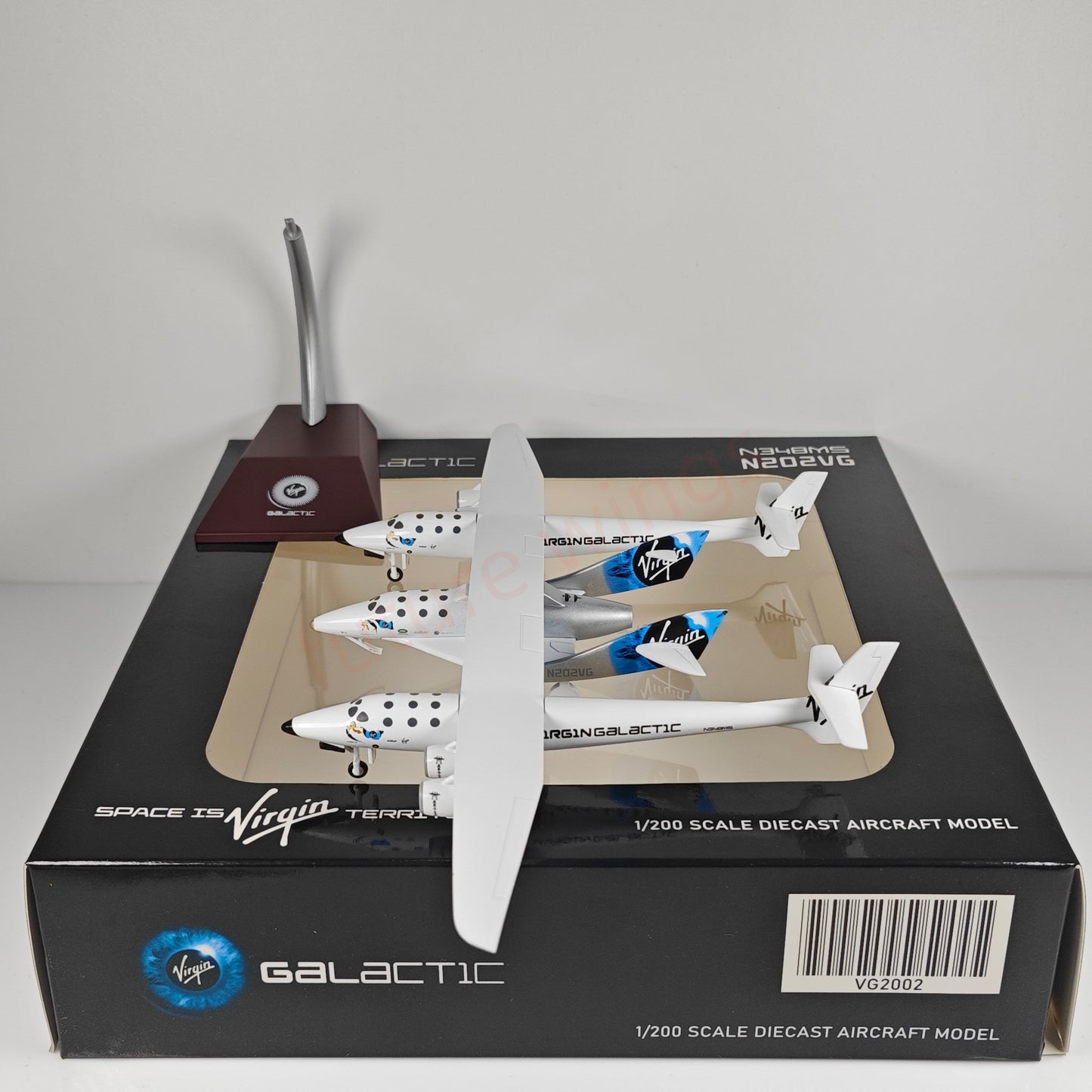1:200 JC Wings VG2001 VG2002 Virgin Galactic Spaceship N348MS Diecast Aircraft Model