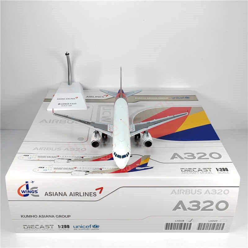 1:200 JC Wings LH2418 Asiana A320 HL7772 Diecast Aircraft Model