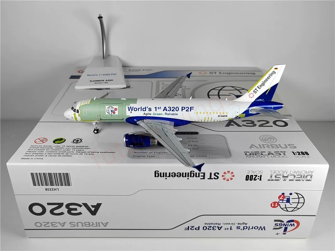 1:200 JC Wings LH2338 Airbus House Color A320P2F D-AAES Diecast Aircraft Model