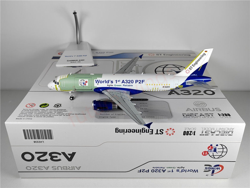 1:200 JC Wings LH2338 Airbus House Color A320P2F D-AAES Diecast Aircraft Model