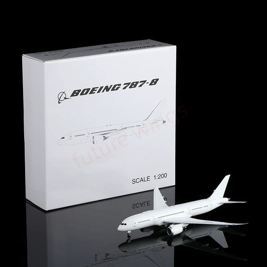 1:200 SQ Wings Boeing B787-8 Blank Diecast Aircraft Model With Stand