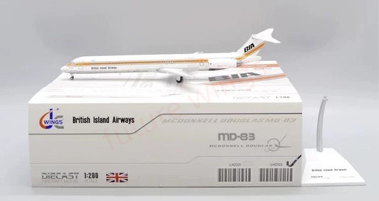 1:200 JC Wings LH2322 British Island Airways MD-83 G-BNSA Diecast Aircraft Model