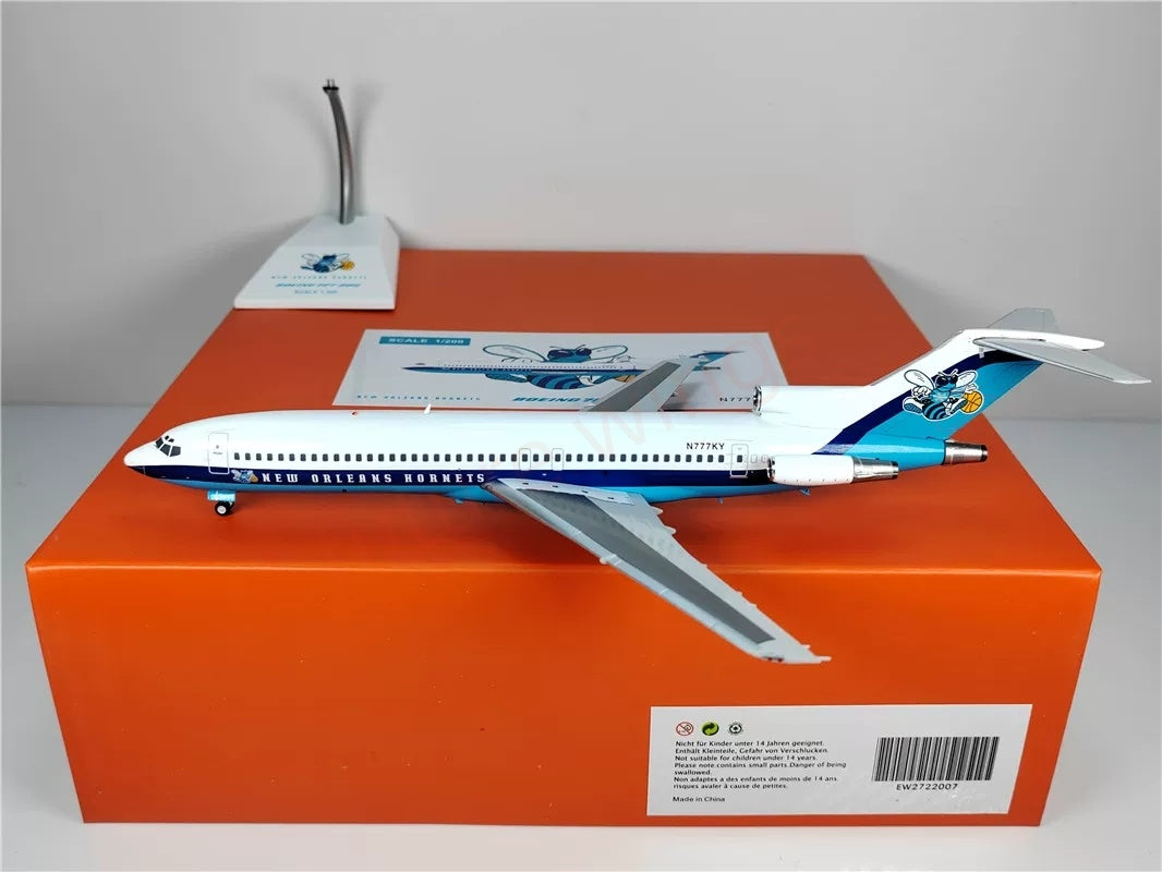 1:200 JC Wings EW2722007 New Orleans Hornets B727-200 N777KY Diecast Aircraft Model