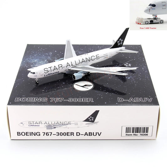 1:400 Geministar Lufthansa Airlines B767-300ER D-ABUV “STAR ALLIANCE”Aircraft Model+Free Tractor