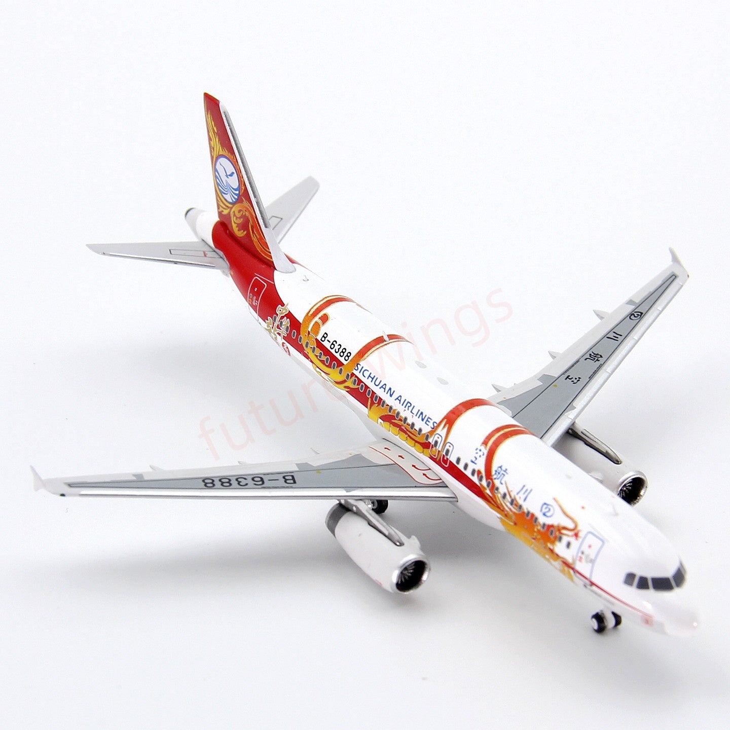 1:400 Geministar SiChuan Airlines A320 B-6388 Aircraft Model+Free Tractor