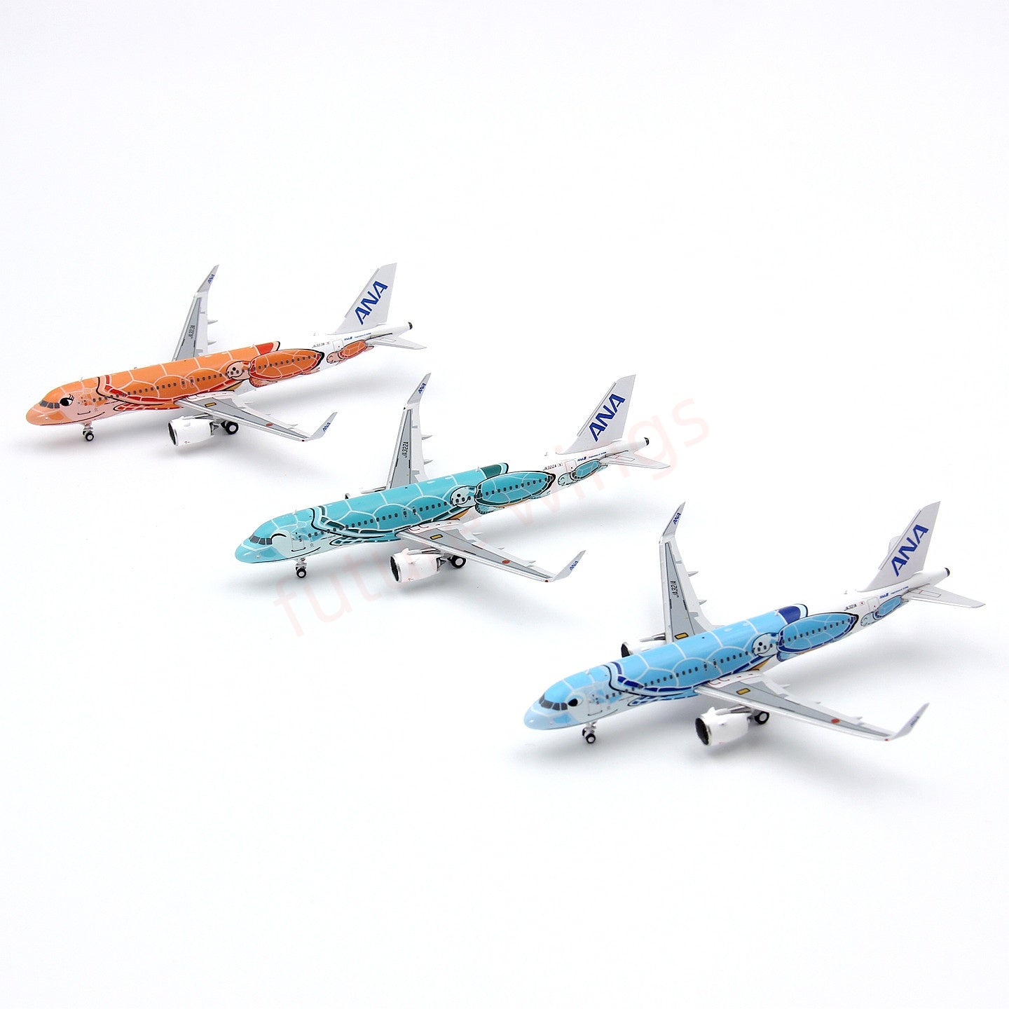1:400 Geministar ANA A320neo JA321A “Blue Turtle” Aircraft Model+Free Tractor