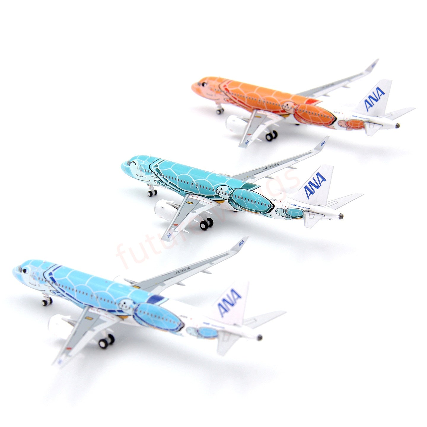 1:400 Geministar ANA A320neo JA321A “Blue Turtle” Aircraft Model+Free Tractor