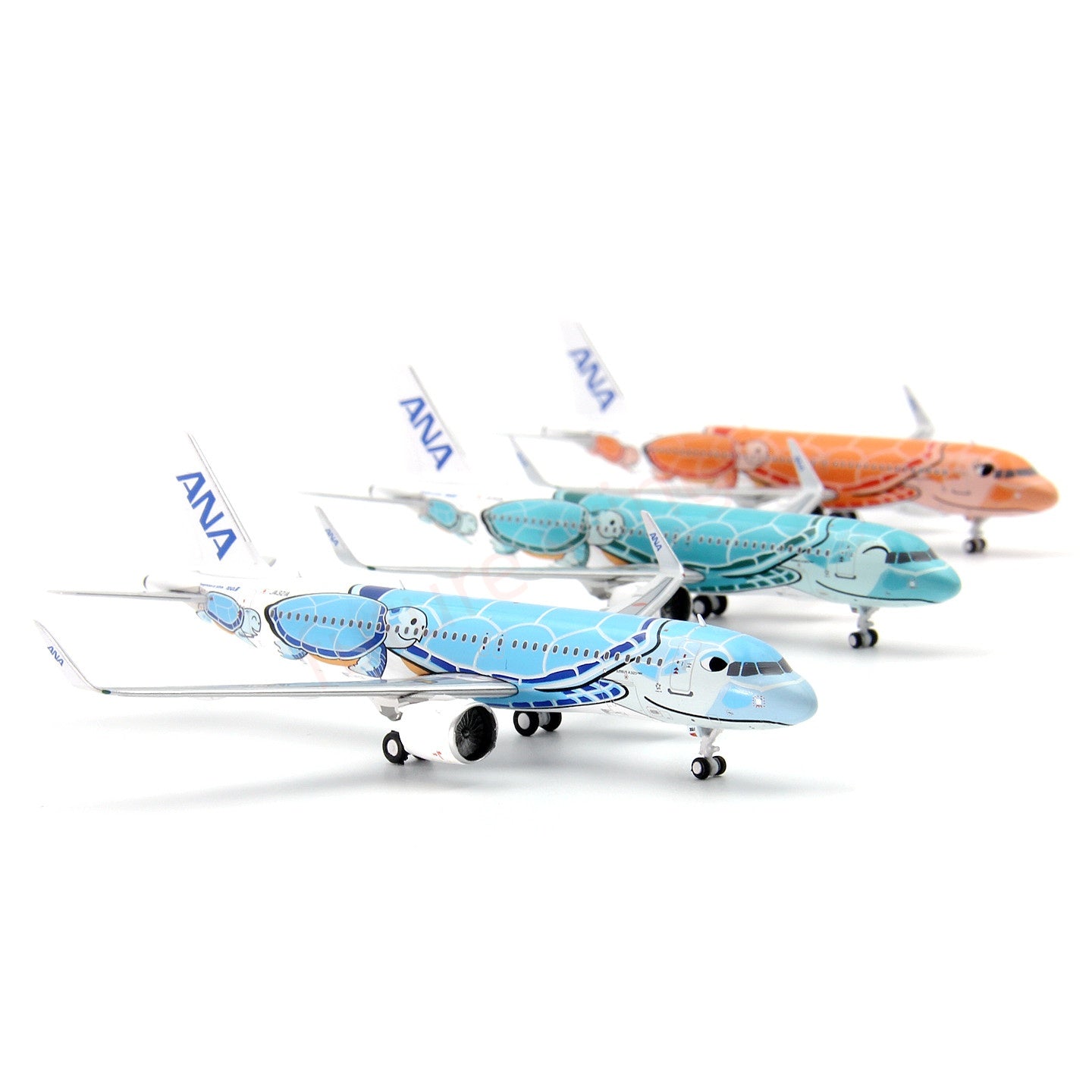 1:400 Geministar ANA A320neo JA321A “Blue Turtle” Aircraft Model+Free Tractor