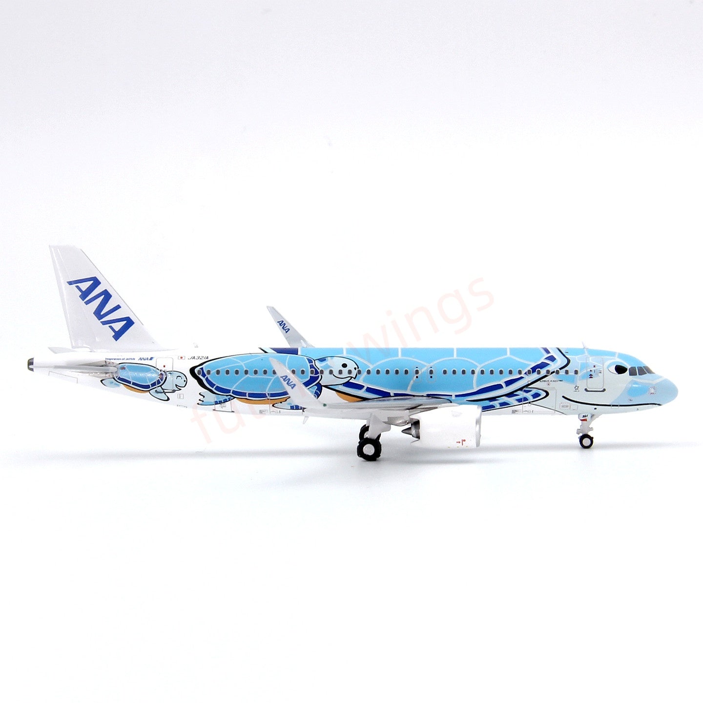 1:400 Geministar ANA A320neo JA321A “Blue Turtle” Aircraft Model+Free Tractor