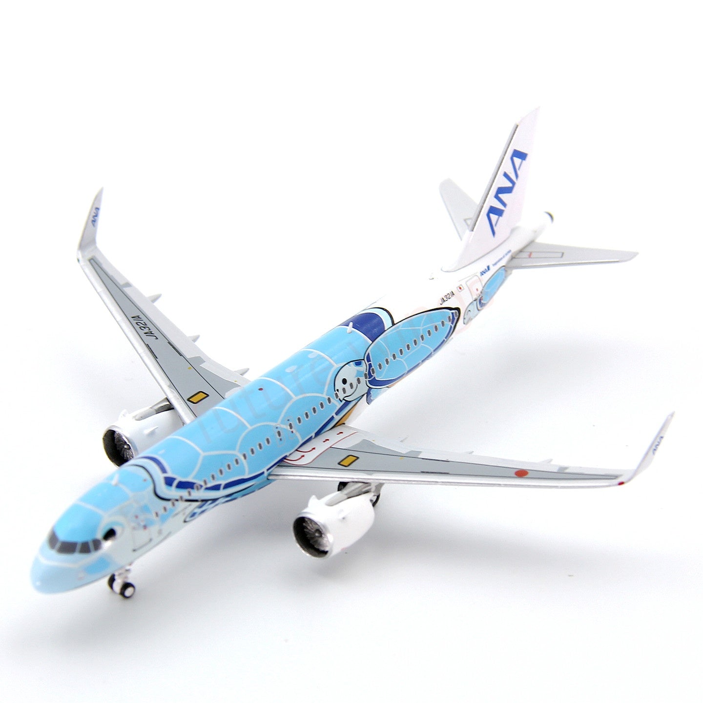1:400 Geministar ANA A320neo JA321A “Blue Turtle” Aircraft Model+Free Tractor