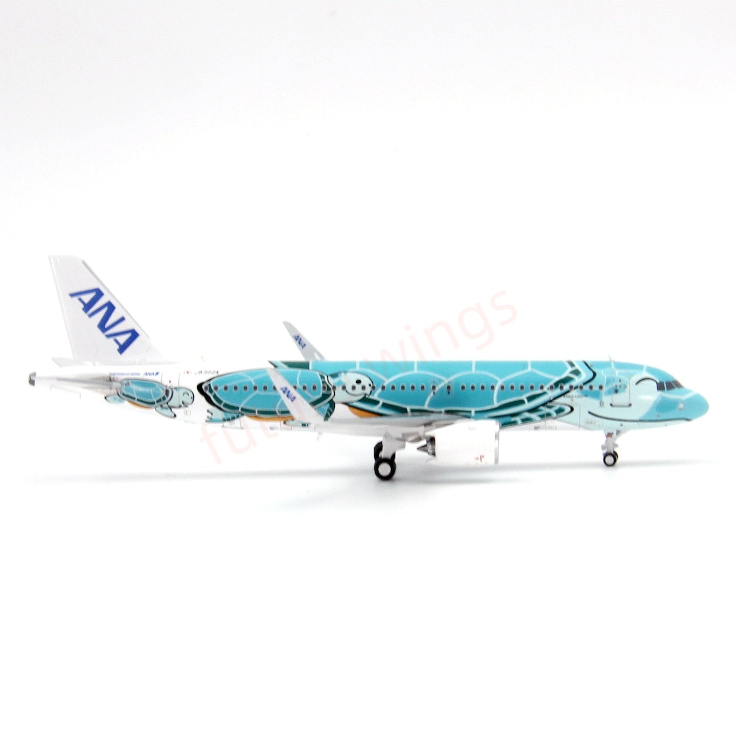 1:400 Geministar ANA A320neo JA322A “Green Turtle” Aircraft Model+Free Tractor