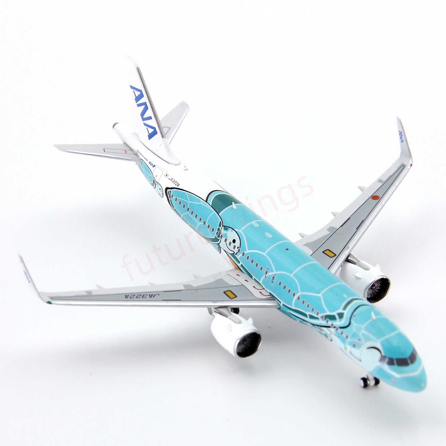 1:400 Geministar ANA A320neo JA322A “Green Turtle” Aircraft Model+Free Tractor