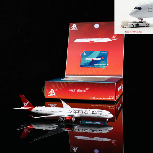 1:400 AeroPolaris Virgin atlantic A350-1000 G-VTEB Aircraft Model+Free Tractor