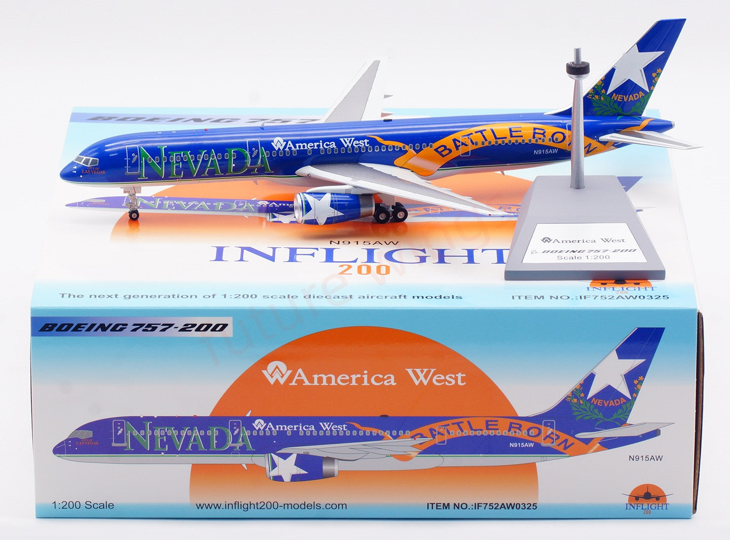 1:200 InFlight200 America West B757-200 N915AW Diecast Aircraft Model