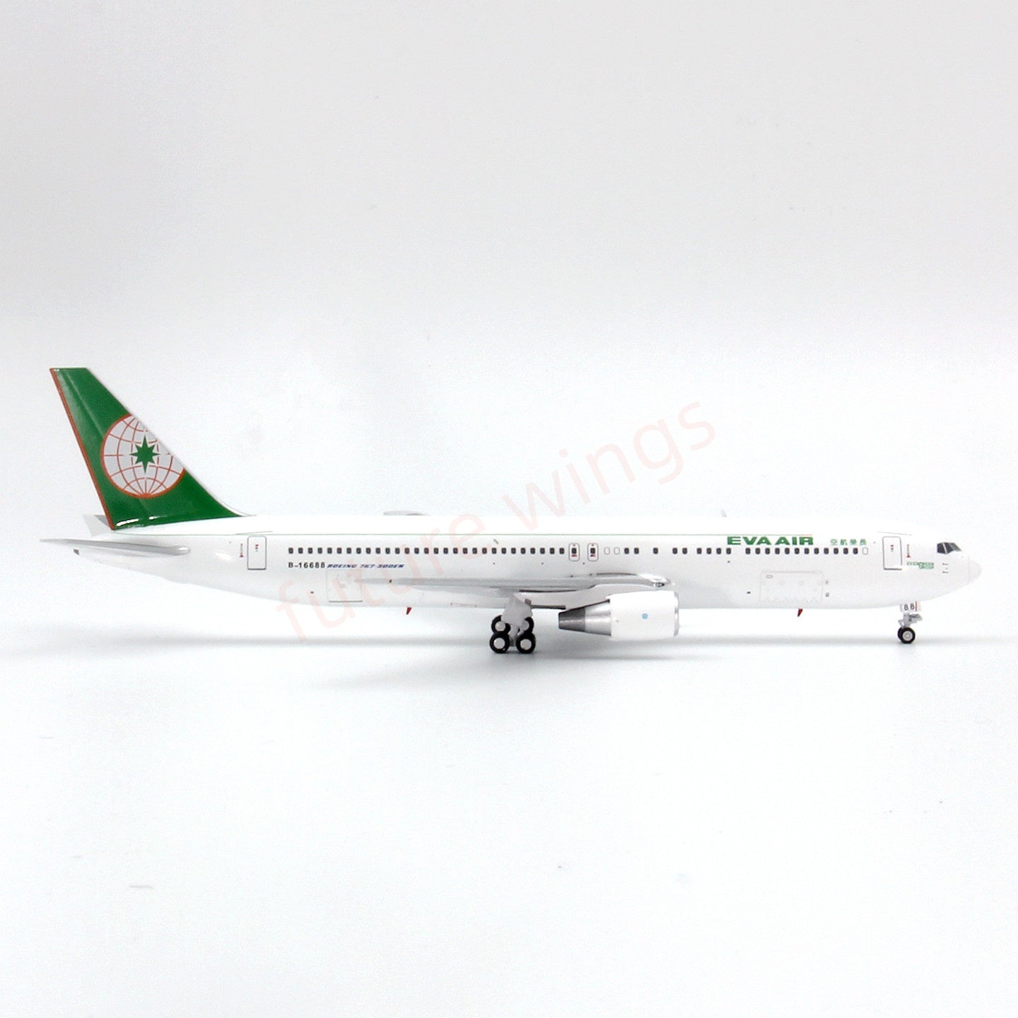 1:400 RealFlight EVA Air B767-300ER B-16688 Aircraft Model+Free Tractor