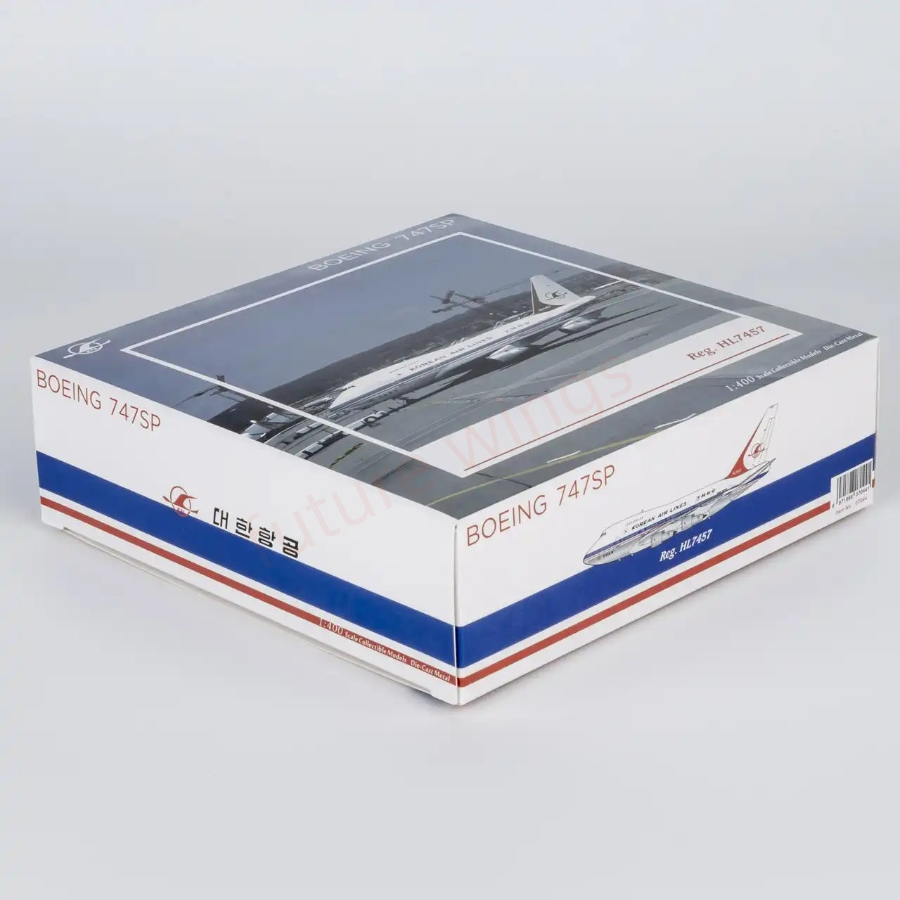 1:400 NG Models NG07044 Korean Airlines B747SP HL7457 Aircraft Model+Free Tractor