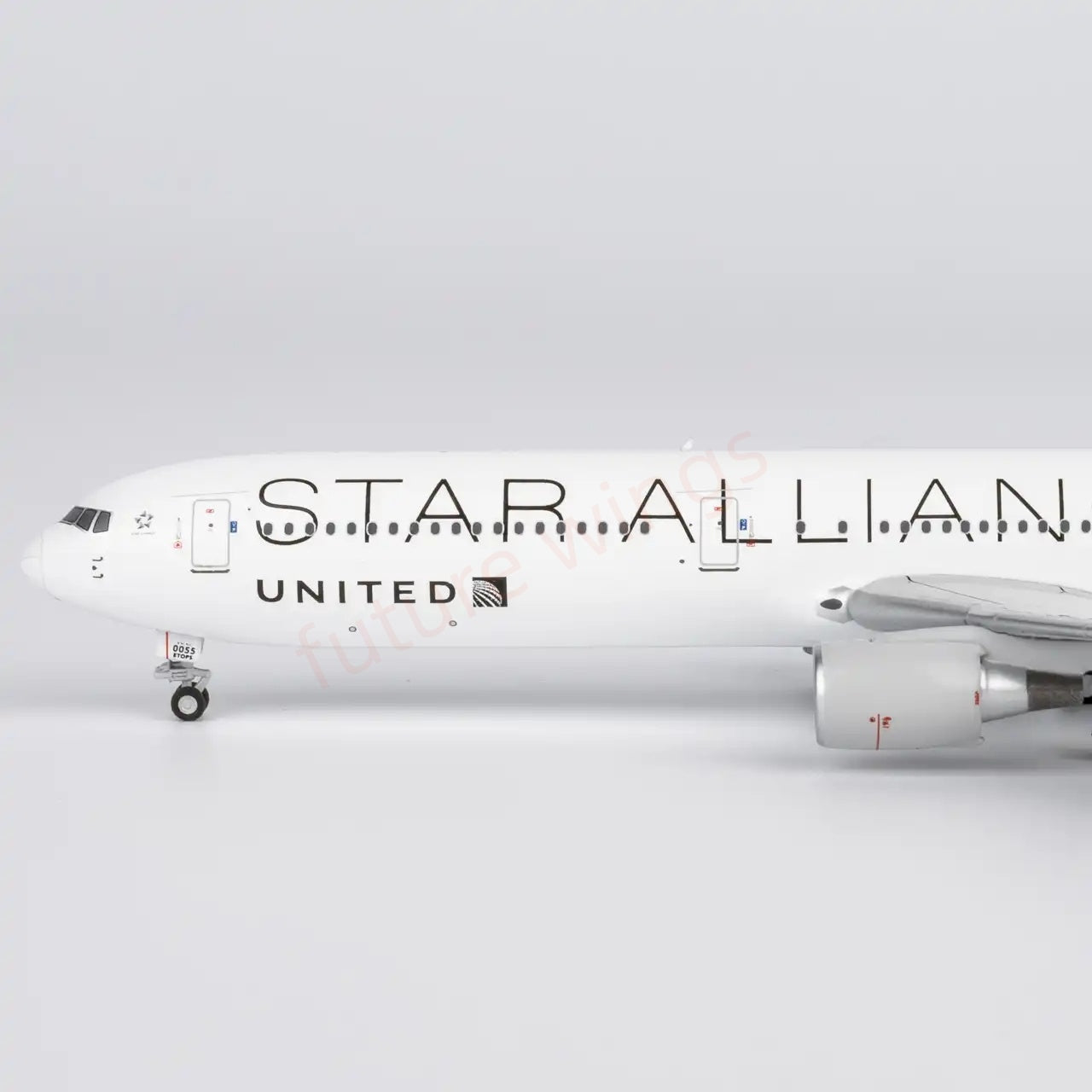 1:400 NG Models NG18002 United Airlines B767-400ER N76055 Aircraft Model+Free Tractor