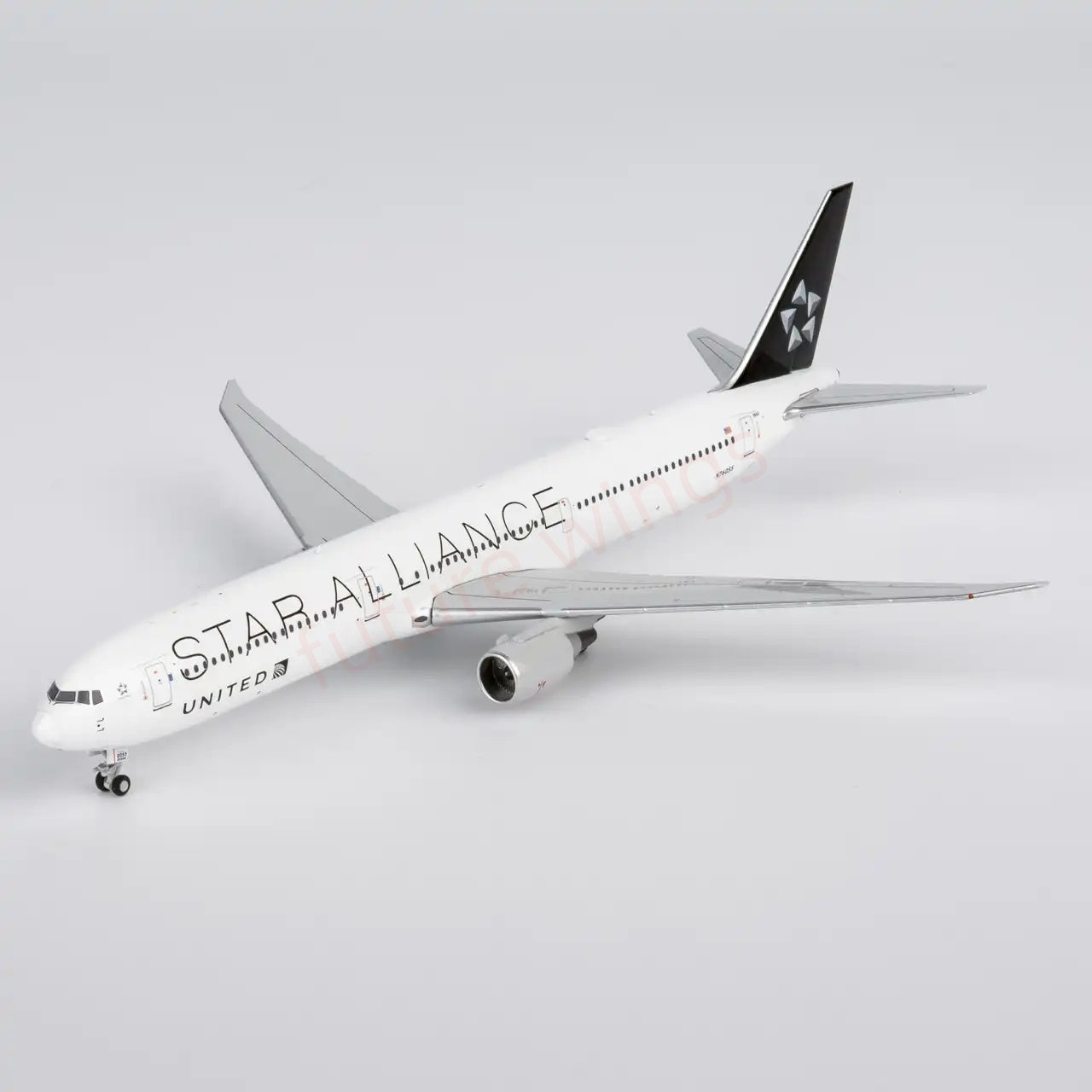 1:400 NG Models NG18002 United Airlines B767-400ER N76055 Aircraft Model+Free Tractor