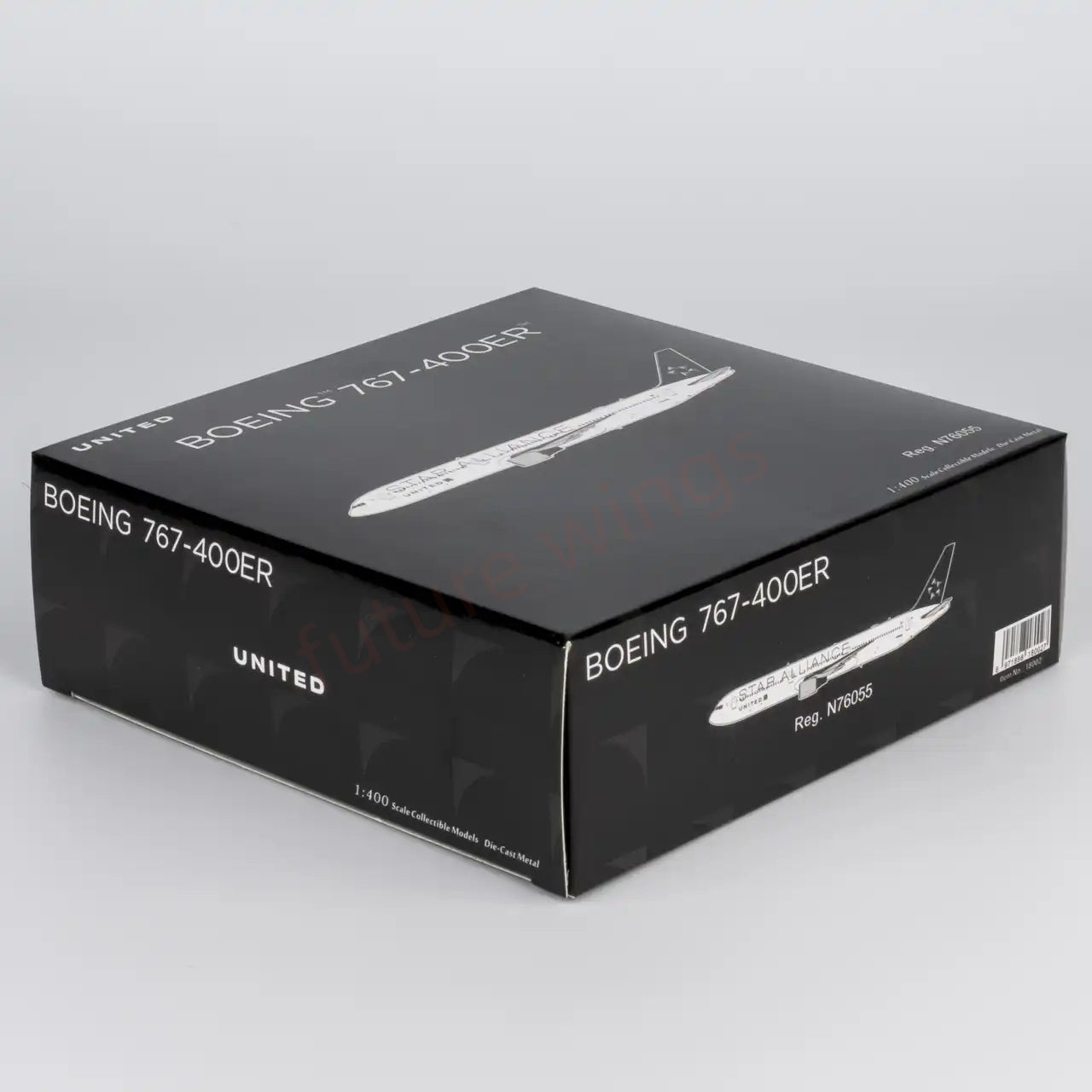 1:400 NG Models NG18002 United Airlines B767-400ER N76055 Aircraft Model+Free Tractor
