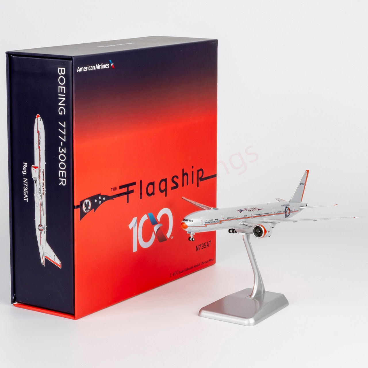 1:400 NG Models NG73094 American Airlines B777-300ER N735AT "Luxury Package" Aircraft Model+Free Tractor