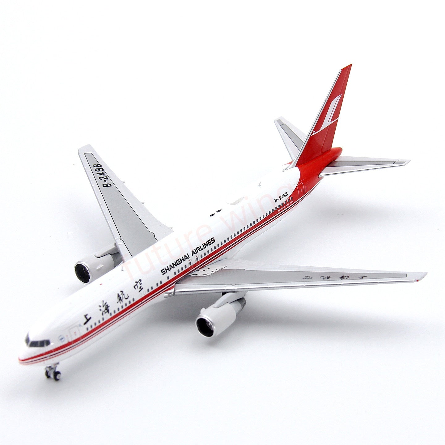 1:400 C Model Shanghai Airlines B767-300ER B-2498 Aircraft Model+Free Tractor