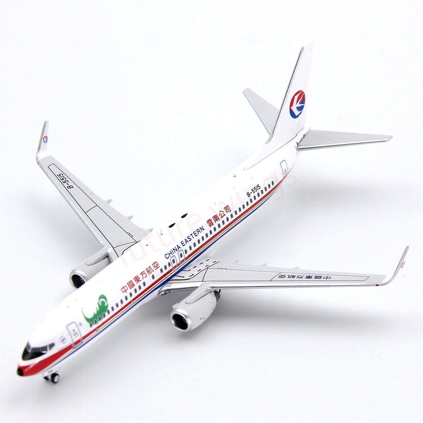 1:400 C Model China Eastern Airlines B737-800 B-5515 Aircraft Model+Free Tractor