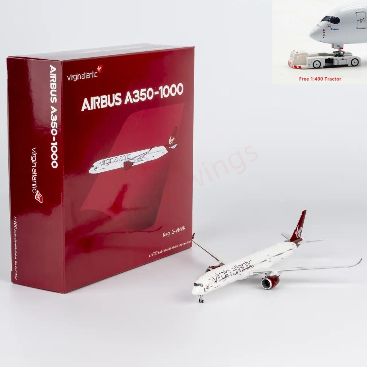 1:400 NG Models NG57030 Virgin atlantic A350-1000 G-VNVR Aircraft Model+Free Tractor