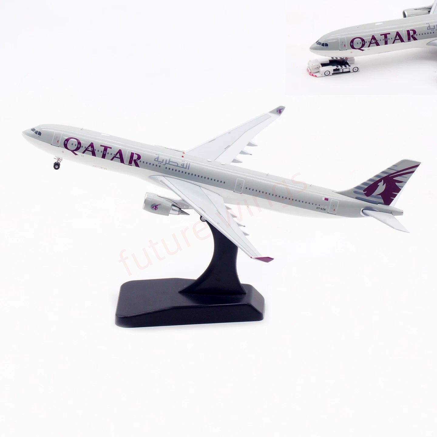 1:400 Aviation400 Qatar Airways A330-300 A7-AEN Aircraft Model Free Tractor+Stand