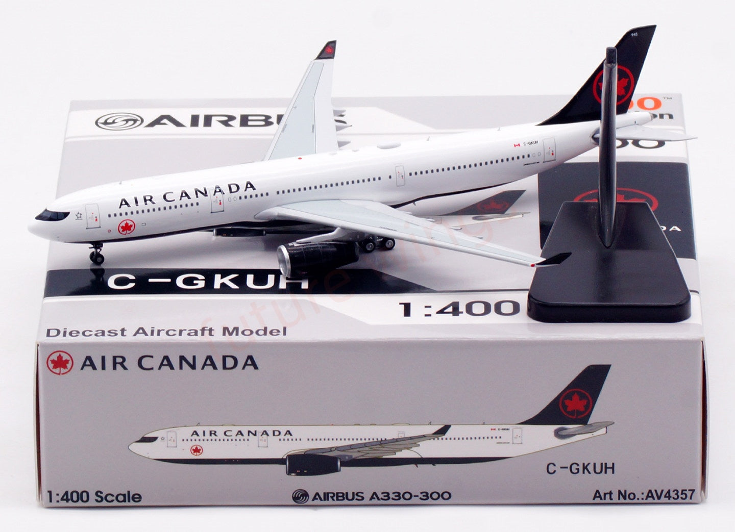 1:400 Aviation400 Air Canada A330-300 C-GKUH Aircraft Model Free Tractor+Stand