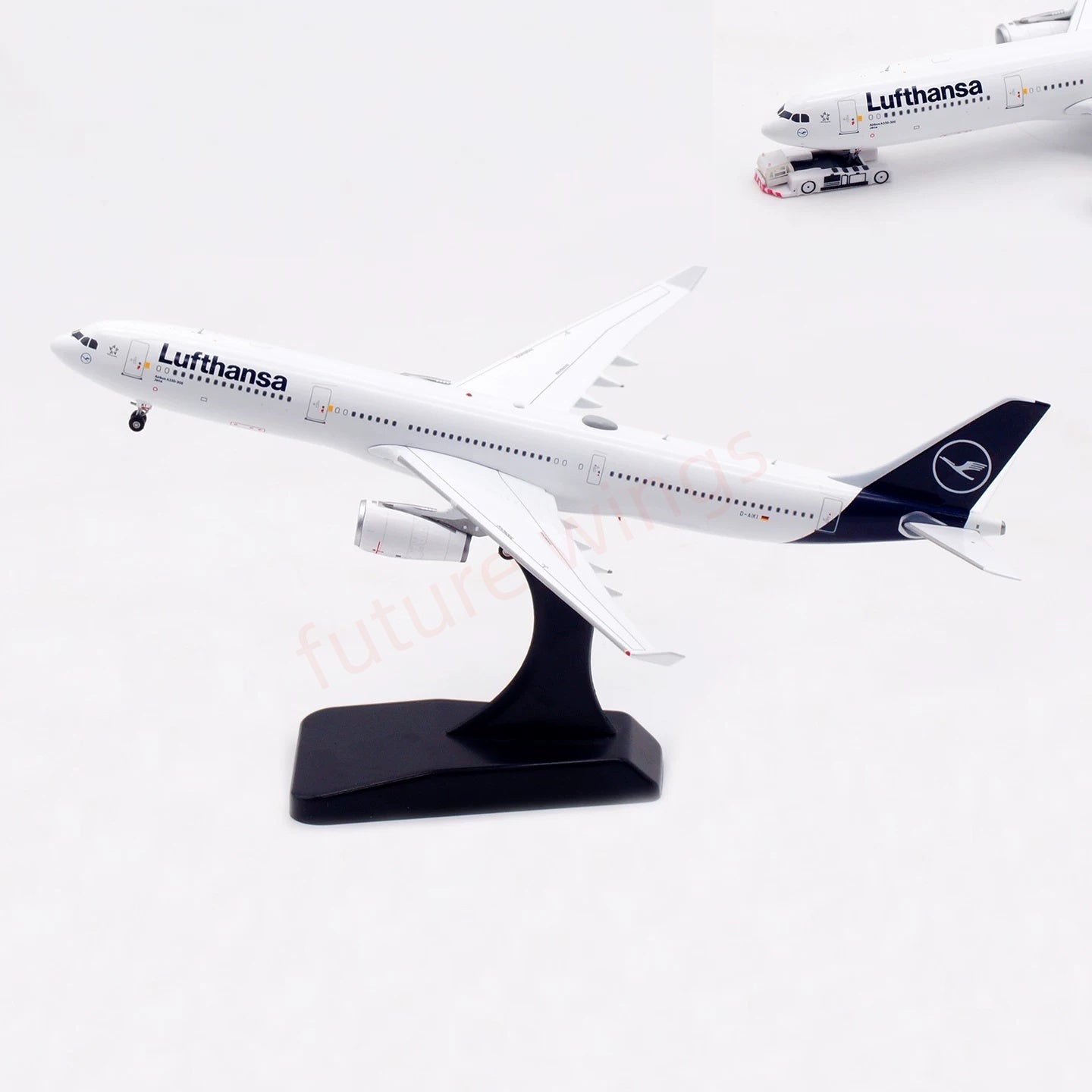 1:400 Aviation400 Lufthansa Airlines A330-300 D-AIKI Aircraft Model Free Tractor+Stand