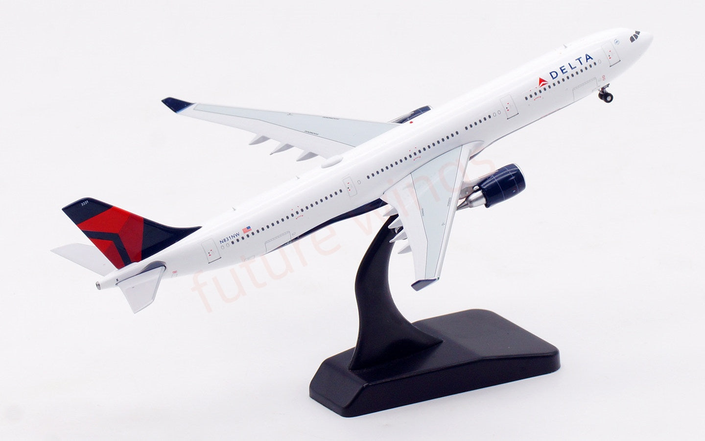 1:400 Aviation400 Delta Airlines A330-300 N831NW Aircraft Model Free Tractor+Stand