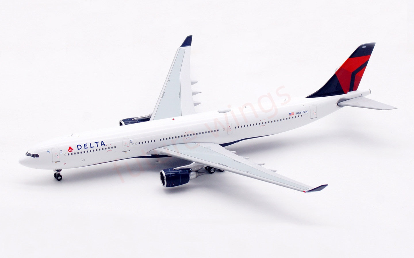 1:400 Aviation400 Delta Airlines A330-300 N831NW Aircraft Model Free Tractor+Stand