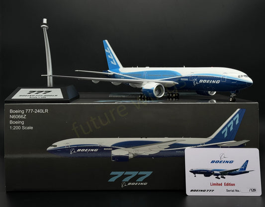 1:200 KJ Models(InFlight200) Boeing B777-200LR N6066Z "First Flight Livery" Diecast Aircraft Model