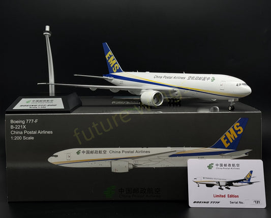 1:200 KJ Models(InFlight200) China Postal Airlines EMS B777F B-221X Diecast Aircraft Model