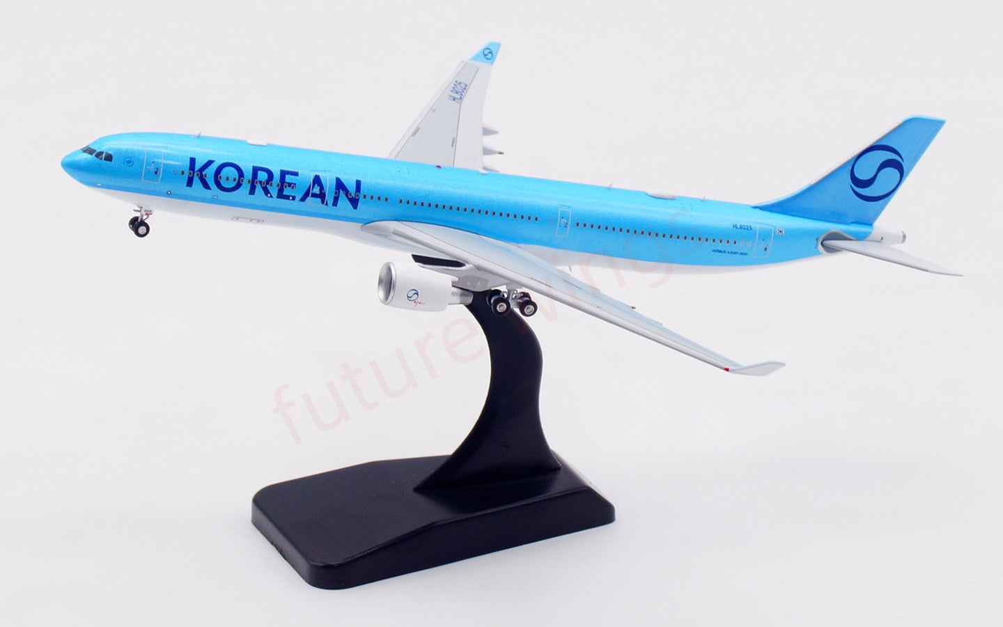 1:400 Aviation400 Korean Air A330-300 HL8025 Aircraft Model Free Tractor+Stand