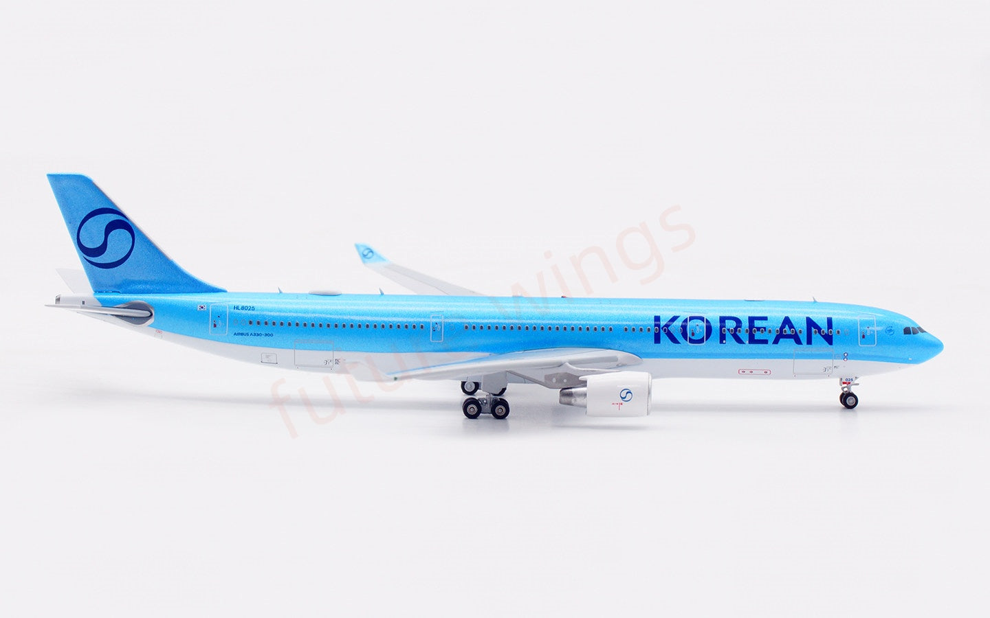 1:400 Aviation400 Korean Air A330-300 HL8025 Aircraft Model Free Tractor+Stand