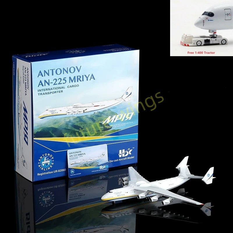 1:400 HX Models Antonov An-225 UR-82060 Aircraft Model Free Tractor+Stand