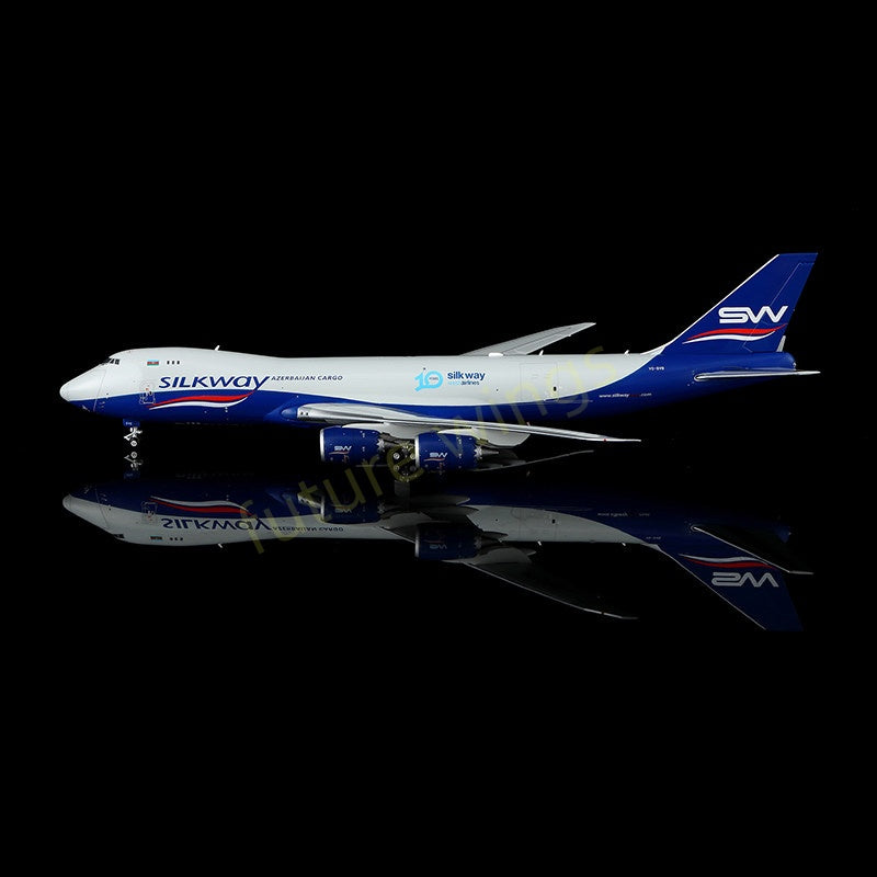 1:400 HX Models Silkway Cargo B747-8F VQ-BVB VQ-BVC "10years"Aircraft Model Free Tractor +Stand