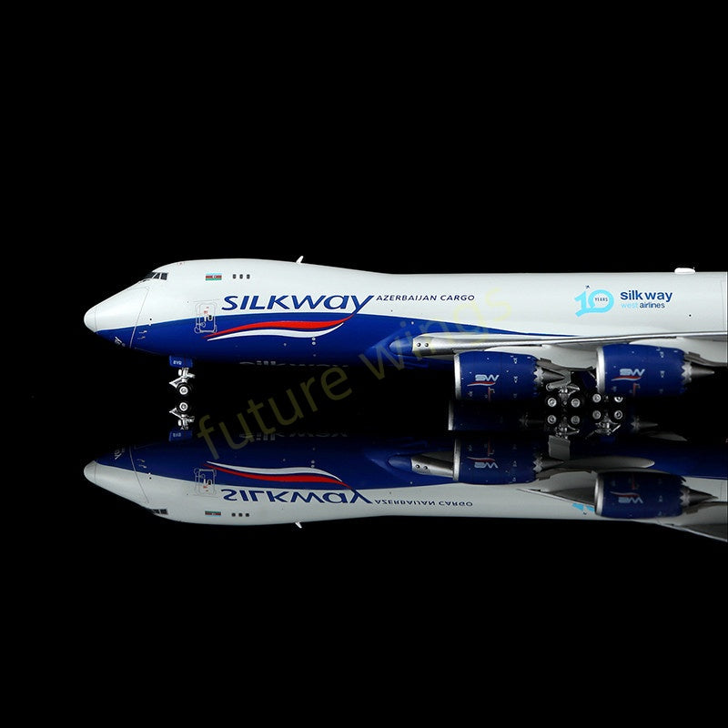 1:400 HX Models Silkway Cargo B747-8F VQ-BVB VQ-BVC "10years"Aircraft Model Free Tractor +Stand