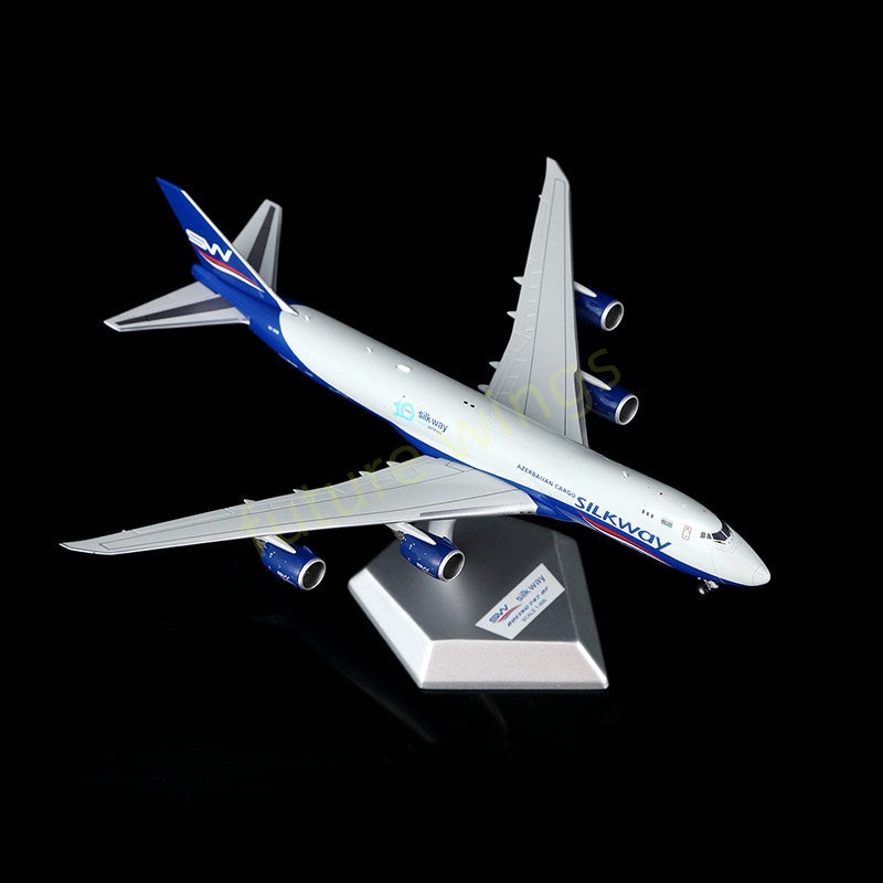 1:400 HX Models Silkway Cargo B747-8F VQ-BVB VQ-BVC "10years"Aircraft Model Free Tractor +Stand