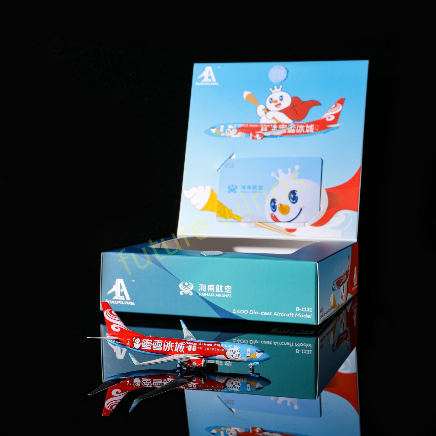1:400 AeroPolaris Hainan Airlines B737-800 B-1141 "MiXue"Aircraft Model+Free Tractor
