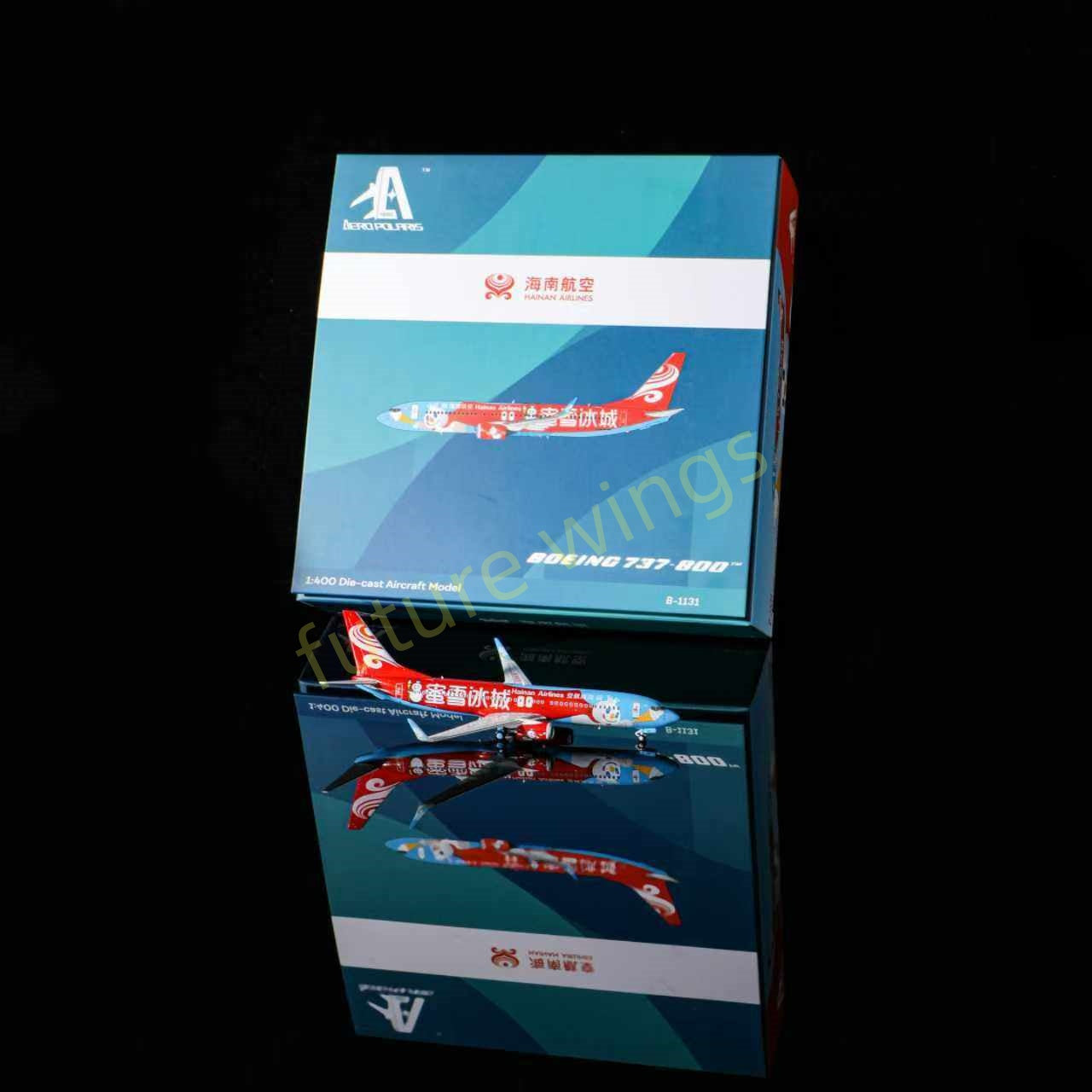 1:400 AeroPolaris Hainan Airlines B737-800 B-1131 "MiXue"Aircraft Model+Free Tractor